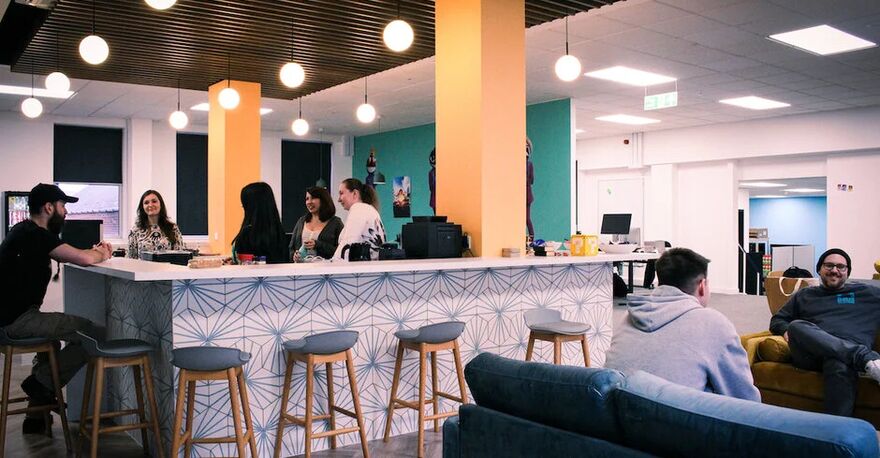 people sitting in an office