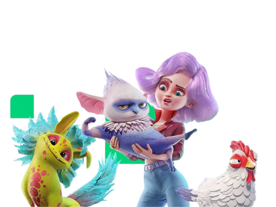 Personnages d’un jeu. 