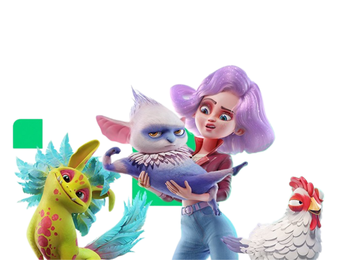 Personnages d’un jeu. 