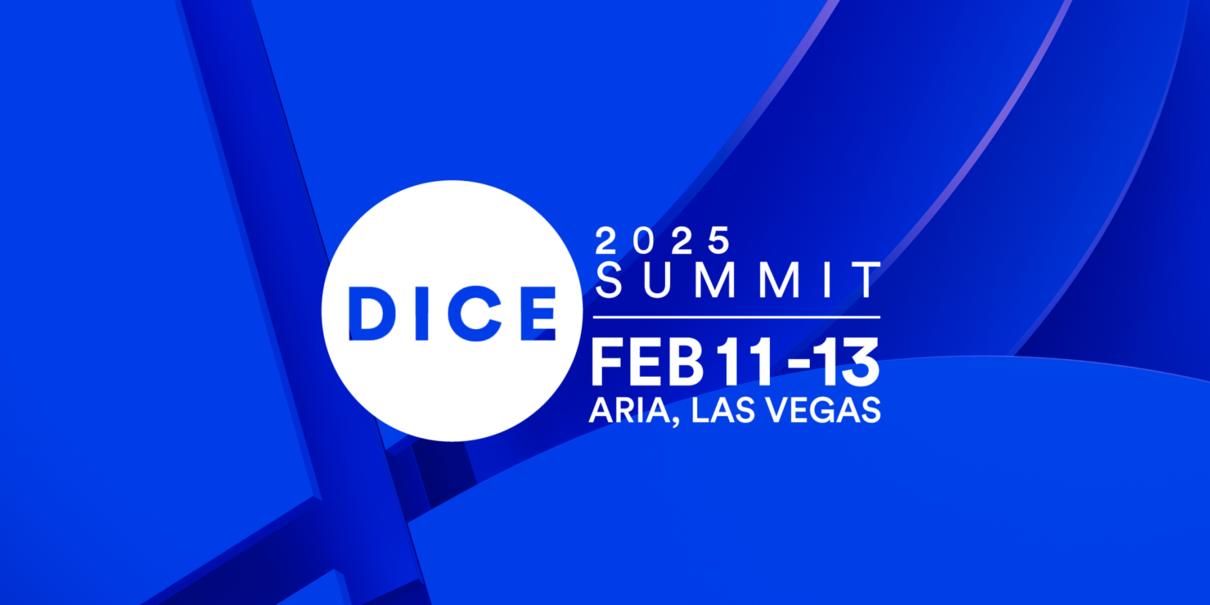 D.I.C.E Summit 2025 logo on blue Background