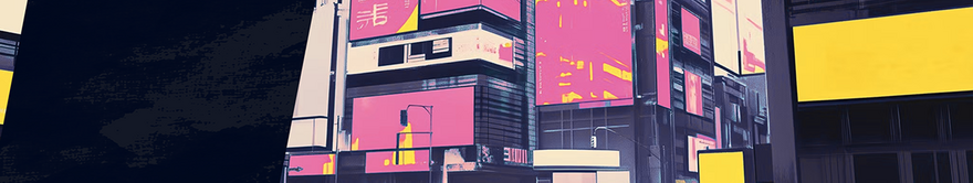 Illustration of urban buildings. 